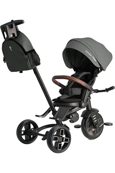 QPLAY Comfo Max 7-in-1 Convertible Tricycle for Kids (10M-6Y+) - Grey