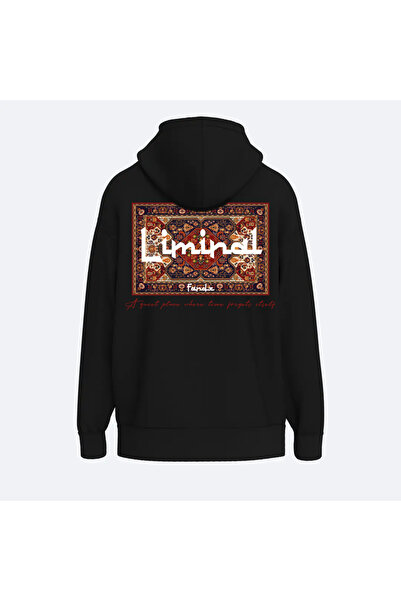 Fandr Store Black Regular Fit Liminal Unisex Hoodie