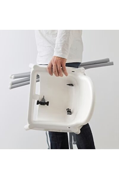 Flippy Τηλεσκοπική Καρέκλα Φαγητού Flippy, Ρυθμιζόμενη, Ζώνη Ασφαλείας, Υποπόδιο, 6–32 Μηνών, Λευκή