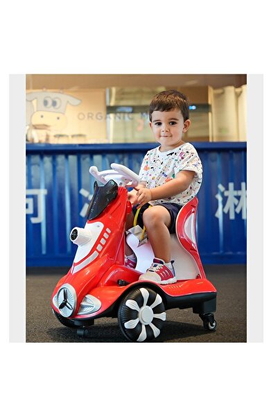 dalip Electric Ride-On Car with Remote Control, 3–6 years, 360° Rear Wheels, Red