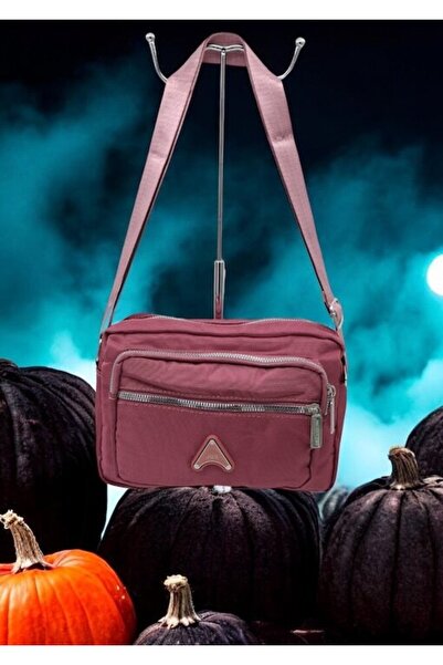 OEM Women's crossbody bag R241, adjustable strap, dark pink