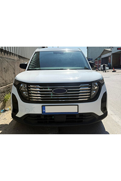 ServetDizaynOto Ford Courier Uyumlu 2024 Ve Üzeri Krom Ön Panjur 8 Parça Pasl...