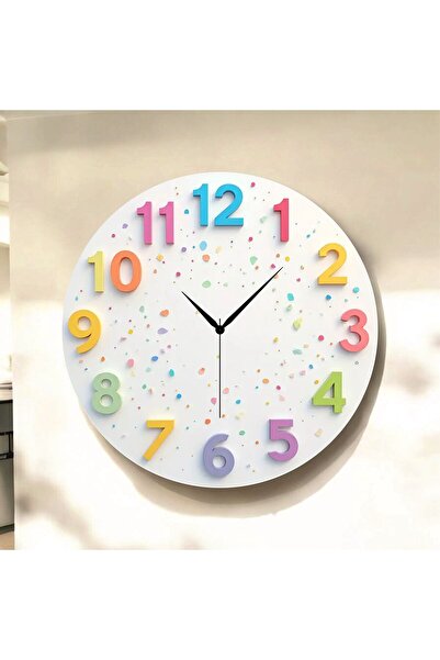 AA Shop Çocuk Renkli Baskı Desenli Sayılı Yılbaşı Hediyelik Ahşap Sessiz Tabl...