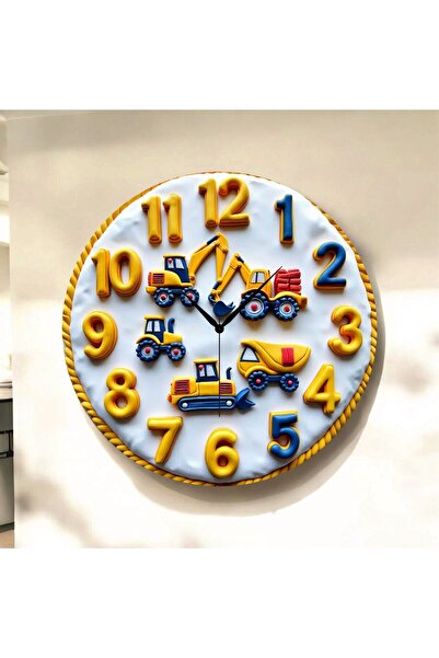 AA Shop Çocuk Araba İş Makina Renkli Baskı Desenli Sayılı Yılbaşı Hediyelik A...