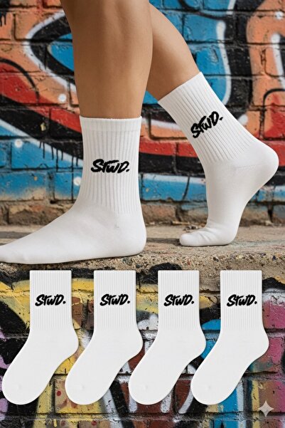 çorapdunyam 5 Pairs of Character Printed Cotton College Tennis Socks