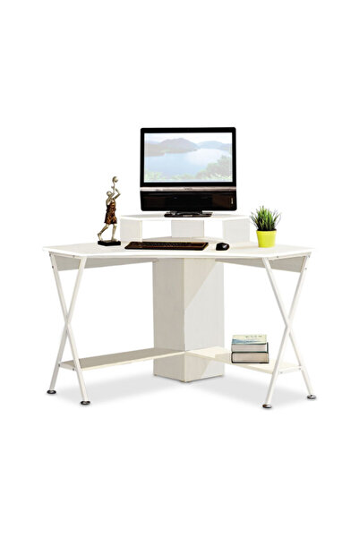 micasa Compact Space-Saving L-Shaped Modern Corner Computer Desk