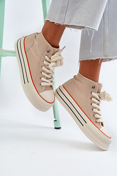 BOTO Women's beige platform sneakers Aineri 36