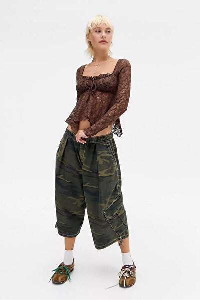 MAXLEVEL MODA TRANSPARENT LACE BLUZ