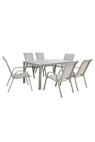 Living Accents طقم طعام من 7 قطع مصنوع من الفولاذ المتين عالي الجودة