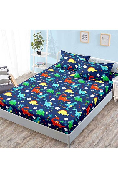 Patul Husa de pat cu elastic + 2 Fete de Perna, Bumbac Satinat