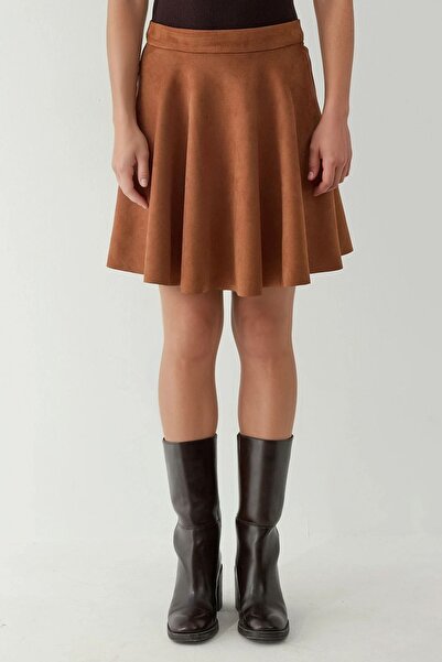 Hiccup Мини пола с висока талия от изкуствена кожа с цип