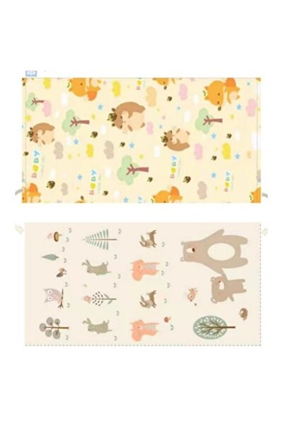 Danex Children's Thermal Double-sided Play Mat, Hedgehog & Teddy Bear Design, Foam, Waterproof, Non-slip,