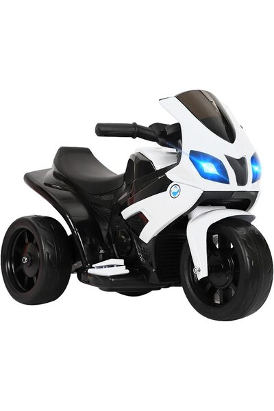 BAZAAR5 Electric motorcycle for children, powered by a 6V battery, with LED h...