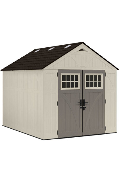 Suncast حظيرة تخزين مقاومة للماء وحماية من الأشعة فوق البنفسجية من تريمونت 8 × 10 أقدام