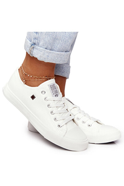 Big Star Shoes Adidaje din piele pentru femei Big Star White V274869 41