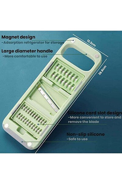 COOYA Vegetable Chopper, Vegetable Cutter Food Slicer Dicer, 6 Interchangeable Blades Set