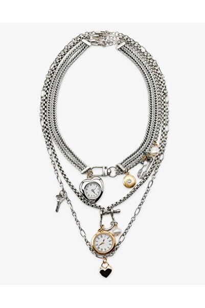 DivaViva قلادات ميوز - قلادة نسائية عصرية بثلاث سلاسل (KOD-371)