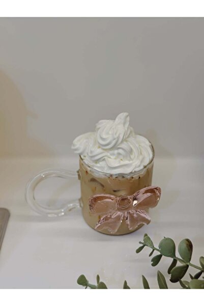 BUCOLIC Pink Bow Glass Mug Cup