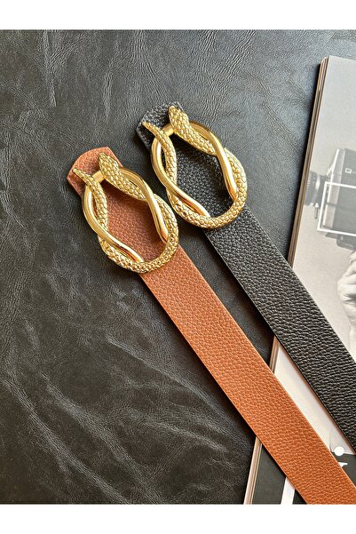 LİA KEMER حزام بمشبك ذهبي بنقشة ثعبان، حزام خصر، حزام معطف، حزام فستان، حزام ...