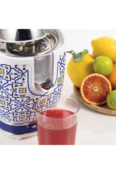 ARIETE Presă de citrice Capri JUICER 0413/0C, 85W, Corp metalic, Funcționare silențioasă, 2 accesorii, Alb/albastru