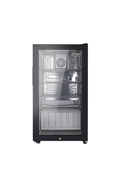 Dansat Danasat Single-Door Glass Display Refrigerator 3.2 cu.ft (92L) - Black (DAN210SC)