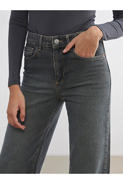 LC Waikiki Lcw Jeans Gray Wideleg Women's Jean Pants