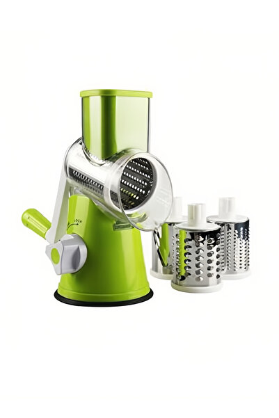 Arabest قطاعة طعام متعددة الوظائف، قطاعة خضراوات وفواكه، مع ثلاث شفرات تقطيع خضراء