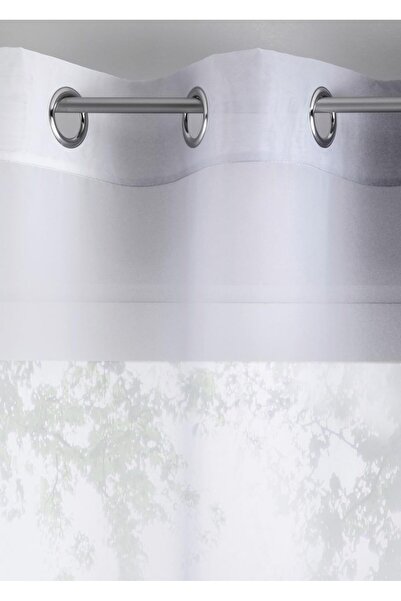 BAILEY Jo Set of 2 Transparent Voile Curtains with Gradient Colour Pattern