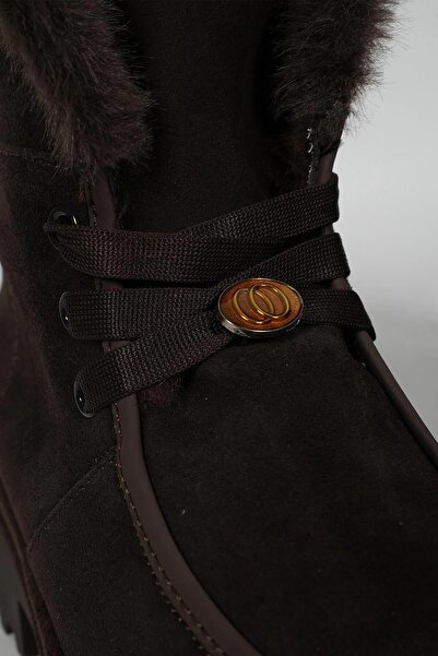 Guja Kadın Kürklü Bağcıklı Süet Bot 25K433