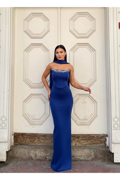 Modafeminen Rochie de seară Scuba din țesătură elastică cu broderie de piatră...