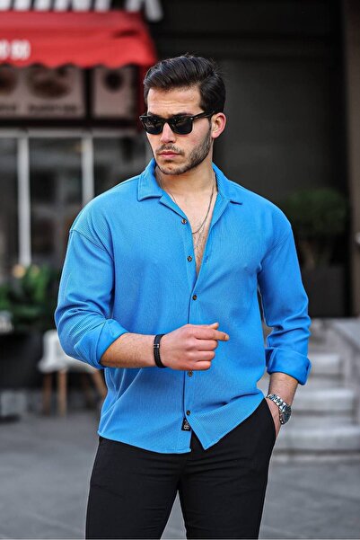 Erkek Gömlek Çizgili Ottoman Slim Fit Modern Gömlek