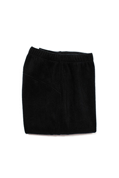 Cottonland Women's Dione Flare Cut High Waist Wide Leg Fleece Pants Black