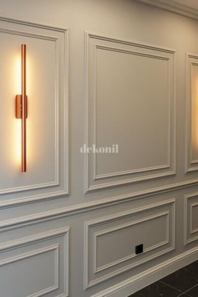 Dekonil Dekoratif Boyanabilir Duvar Çıtası, Bordür, Süpürgelik 2 Adet 120 Cm