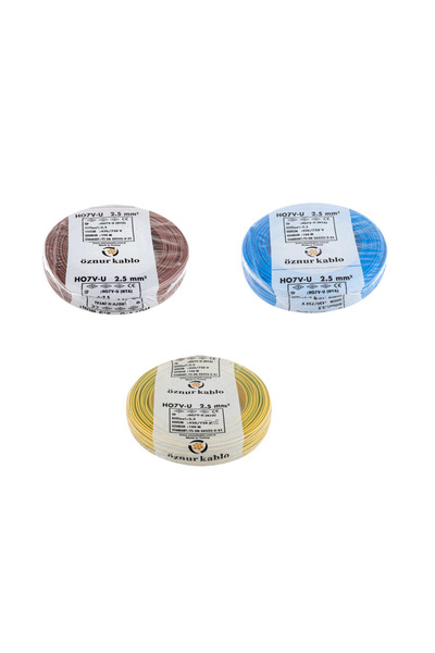 öznur kablo Öznur 2,5 NYA Kahve-Mavi-SarıYeşil 3'lü Set