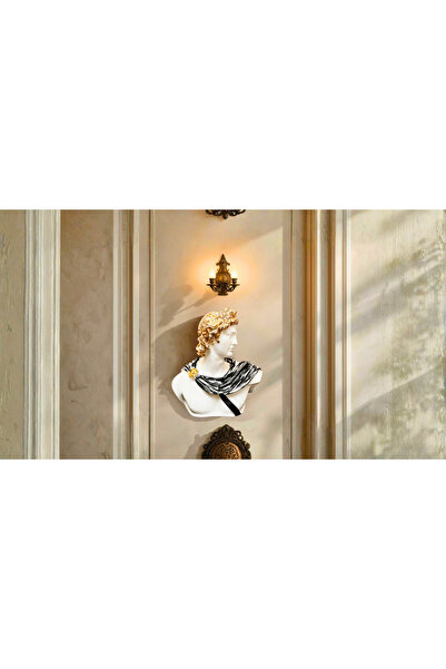 Yaratıcı sanatlar atölyesi Duvar Büstü Apollo Duvar Heykeli Dekoratif Asma Büyük Boy Duvar Heykelleri Mitolojik Duvar Büstü