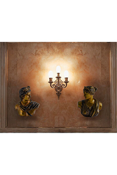 Yaratıcı sanatlar atölyesi Duvar Büstü Duvar Heykeli Dekoratif Asma Büyük Boy Duvar Heykelleri Mitolojik Duvar Büstü 25 CM