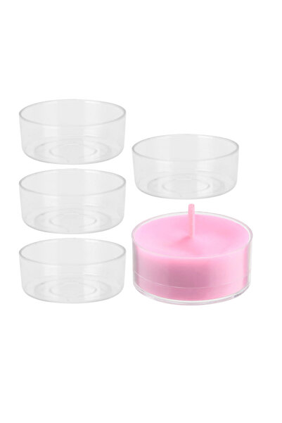 adin tasarım Mum Eritme Kabı 500 ml Mika Mumluk 5 Adet Mum Kabı Mum Yapım Seti Yılbaşı Mum Seti