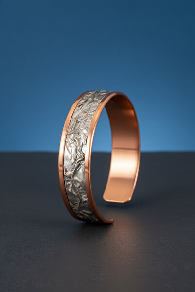 OSMANLI GÜMÜŞ Women's Copper Bracelet - White Star Powder Model Copper Women's Bracelet