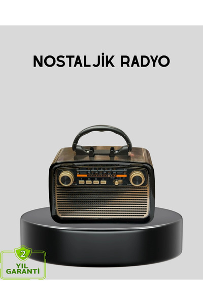 Eco Lounge LED’li Nostaljik Bluetooth Hoparlör – Vintage Tasarım, Ahşap Doku