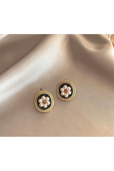 MURASSA BUTİK Yaprak Desen Vintage Şık Küpe