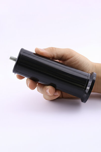 Badem10 Keson 4 Pieces 15 cm Black Plastic Furniture Base Tv Unit Heightening Leg Robot Vacuum Cleaner Compatible