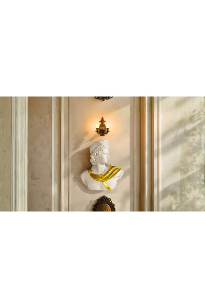 Yaratıcı sanatlar atölyesi Duvar Büstü Apollo Duvar Heykeli Dekoratif Asma Büyük Boy Duvar Heykelleri Mitolojik Duvar Büstü