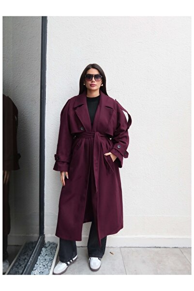 ESRAHELVACI Apolet Detail Belted Long Coat