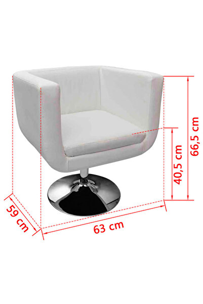 vidaxl Bar Stool White Faux Leather