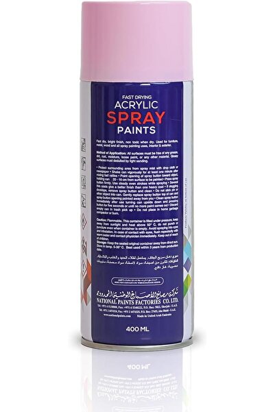 NATIONAL PAINTS Fast Drying Acrylic Spray Paint - Pink Rose 107