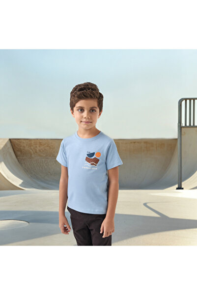 Juniors تي شيرت بطبعة جرافيكية ورقبة دائرية وأكمام قصيرة