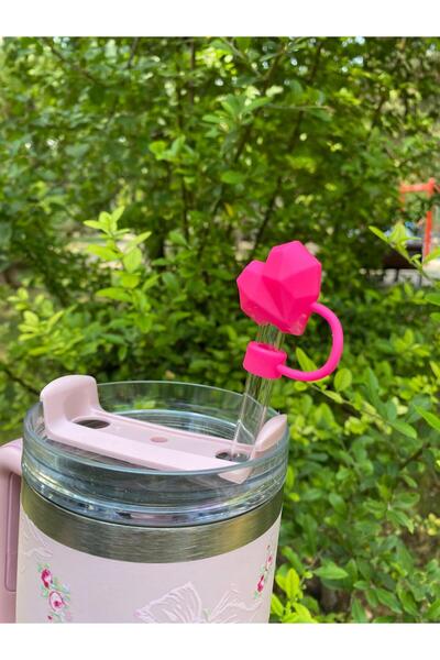 madamini 1 Adet Stanly Quencher Su Matarası Uyumlu Pembe Pipet Ucu Tıpası, 40...