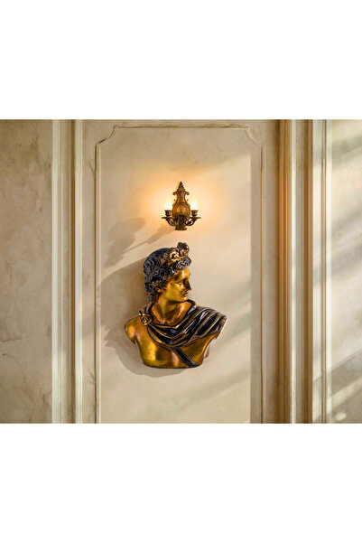 Yaratıcı sanatlar atölyesi Duvar Büstü Apollo Duvar Heykeli Dekoratif Asma Büyük Boy Duvar Heykelleri Mitolojik Duvar Büstü