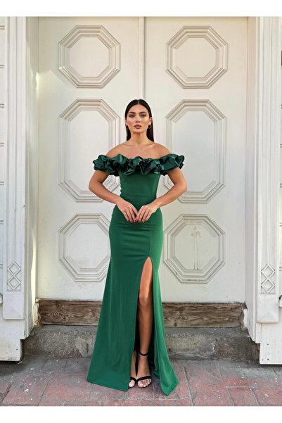 Modafeminen Ελαστικό γυαλιστερό σατέν λαιμόκοψη με λεπτομέρεια πλισέ άνοιγμα ...