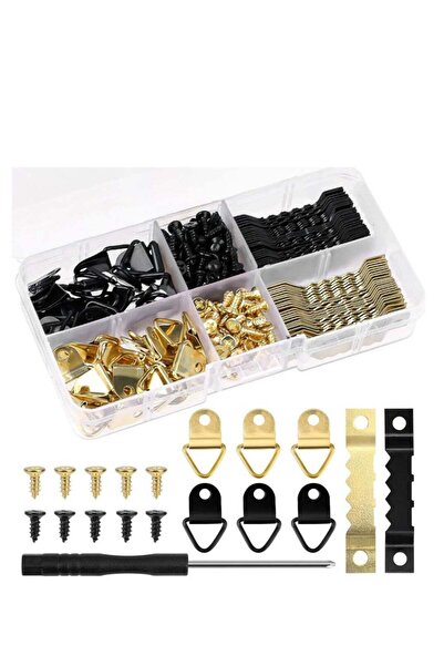 sunvo 251Pcs Picture Hanging Hooks Kit - Sawtooth & D-Ring Hangers with Screws